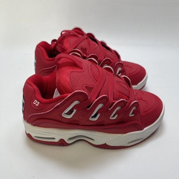 OSIRIS 1141-2857 D3 2001 Men's 4 (5.5 wom) Red/Rizing/Sun Synthetic Skate Shoe - Picture 2 of 12